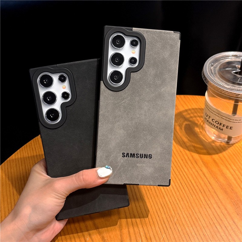 สีทึบ คอร์เทกซ์ Magnetic เคส Samsung Galaxy S25 Ultra S25 Plus S25 S24 Ultra S24 Plus S24 S23 Ultra S22Ultra Case เคสโทรศัพท์ใหม่ ซิลิโคนอ่อนนุ่มป้องกันการตก เคสมือถือซัมซุง