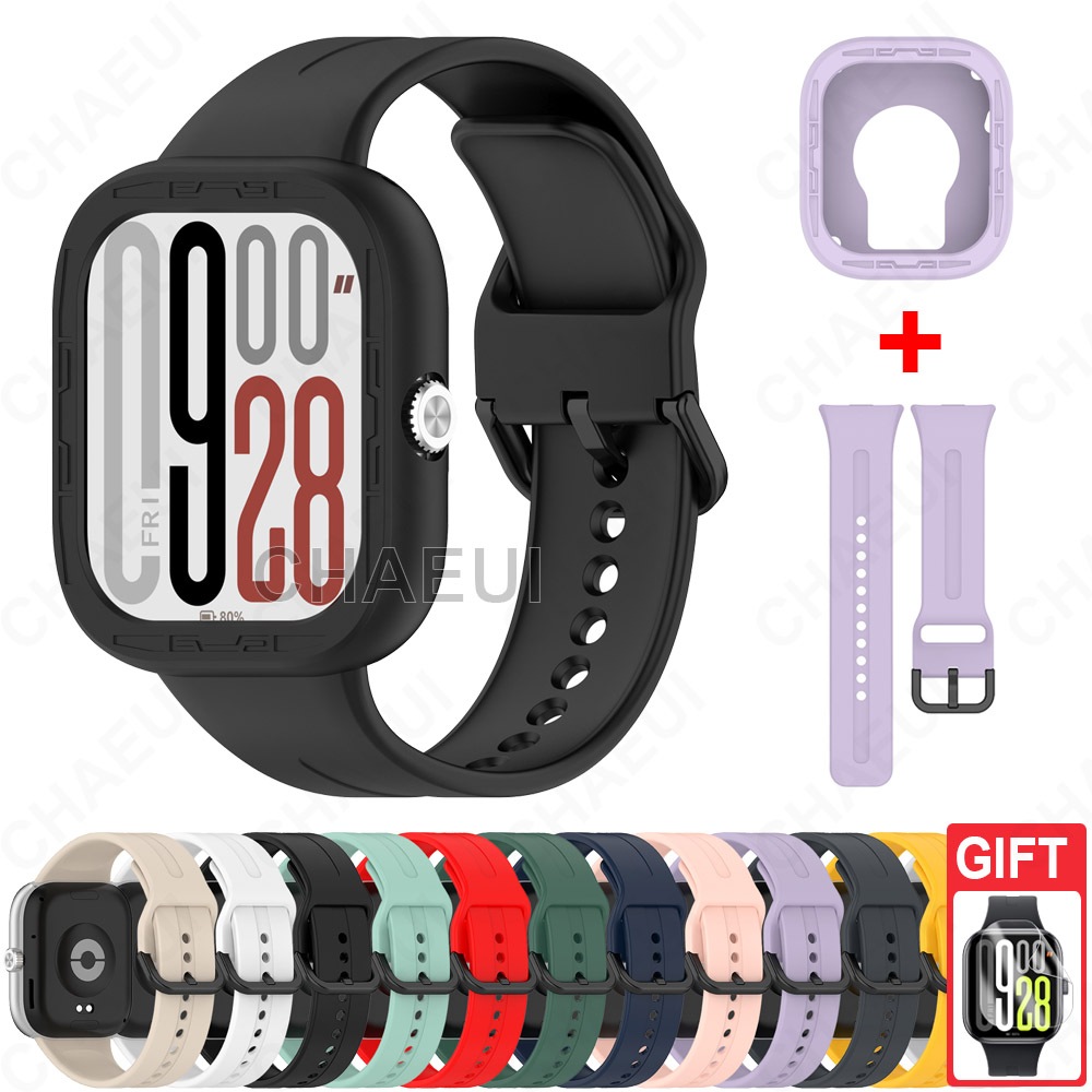 สายซิลิโคนพร้อมสายเคสอุปกรณ์เสริมสร้อยข้อมือสําหรับ Redmi Watch 5 / Redmi Watch 4