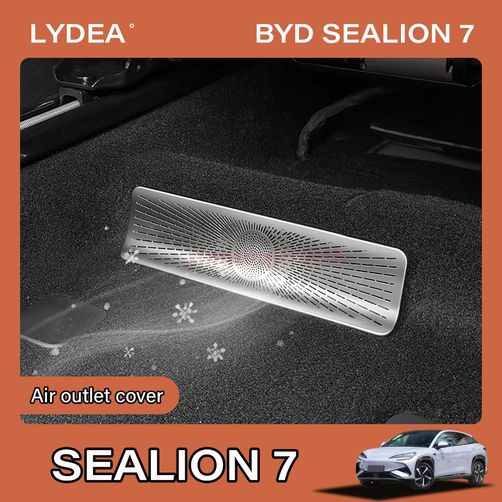 เหมาะสำหรับ 2024-2025 BYD Sealion 7 EV ที่นั่งด้านล่าง Air Outlet COVER สแตนเลส Anti-blocking ฝาครอบการปรับเปลี่ยนภายในอุปกรณ์เสริม