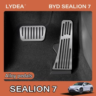 เหมาะสำหรับ 2024-2025 BYD Sealion 7 EV เบรคเหยียบคันเร่งอลูมิเนียมเท้าเหยียบ Anti-SLIP สวมใส่เหยียบอุปกรณ์ตกแต่งภายในรถยนต์