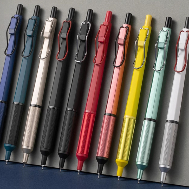 Mitsubishi JETSTREAM EDGE Medium Oil Pen โลหะ snx1003 ปากกาลูกลื่น Low Center of Gravity Signature Pen สีเมทัลลิคมัน Super Fine