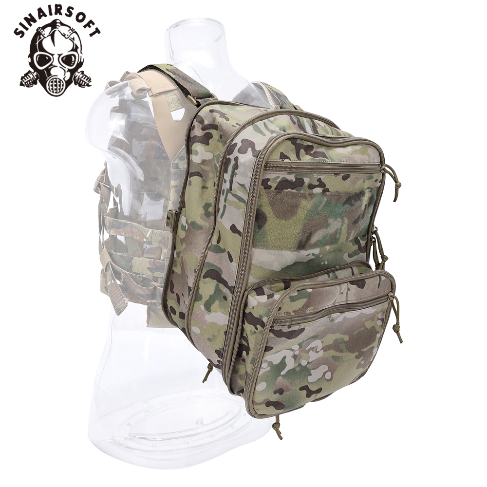 Sinairsoft กลางแจ้ง 500D ไนลอน Flatpack D3 กระเป๋าเป้สะพายหลังขยาย MOLLE กระเป๋าเป้สะพายหลังกระเป๋าเดินทางอเนกประสงค์