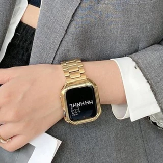 สายนาฬิกาข้อมือ สเตนเลส โลหะ สําหรับ iWatch Strap Series11 10 9 8 7 6 5 4 3 2 1 เคส i watch case Watch SE SE2 Ultra 41 มม. 45 มม. 49 มม. 40 44 สาย i Strap