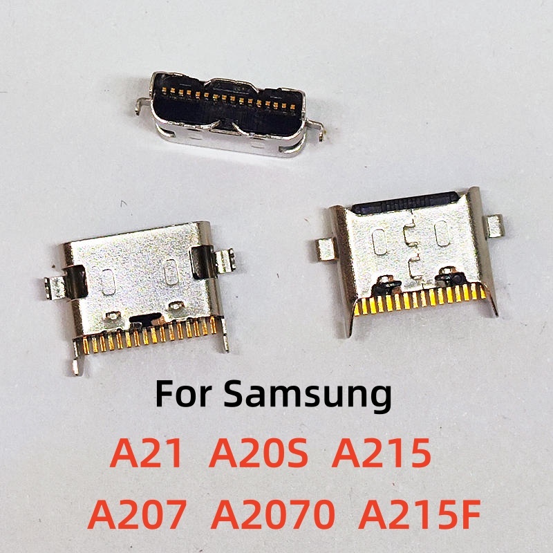 10-100pcs USB ชาร์จพอร์ต Dock Plug Charger Connector Socket สําหรับ Samsung Galaxy A21 A20S A215 A207 A2070 A215F อะไหล่