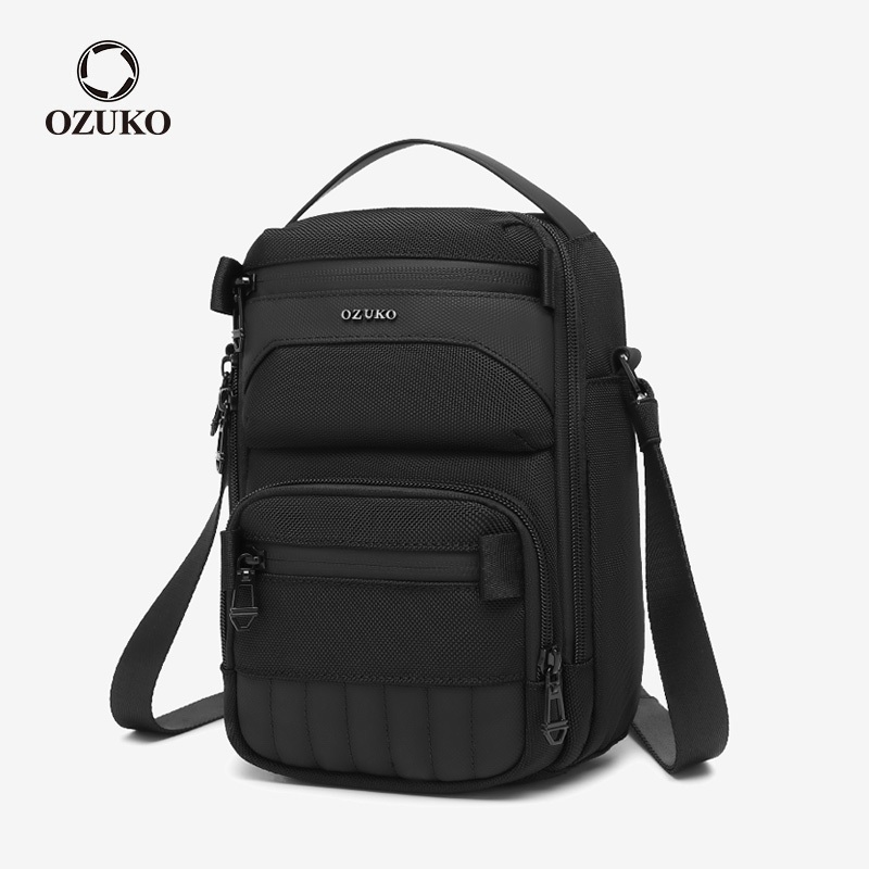 OZUKO โอซูโกะ แฟชั่นกระเป๋าสะพายขนาดเล็กผู้ชายกันน้ําแสงกลางแจ้งหลายกระเป๋าสลิงกระเป๋าสะพายข้าง