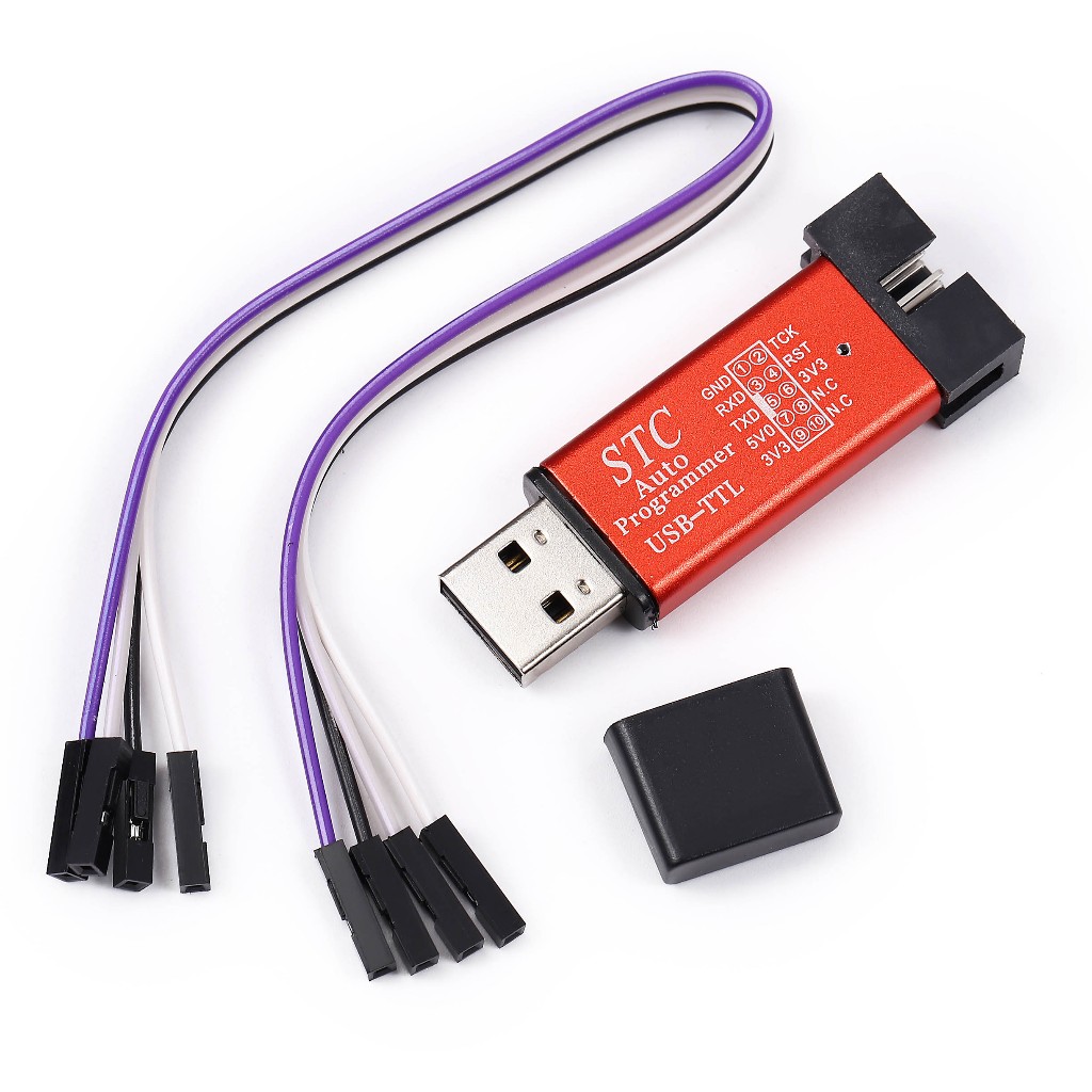 Stc Microcontroller ดาวน์โหลดอัตโนมัติสาย USB ถึง TTL คู่มือเย็น Starter โปรแกรมเมอร์ STCISP ดาวน์โหลด