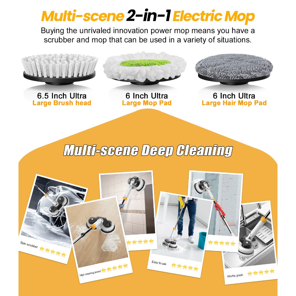 อุปกรณ์เสริมหัวแปรงทําความสะอาดสองหัว อะไร 6 ชุด