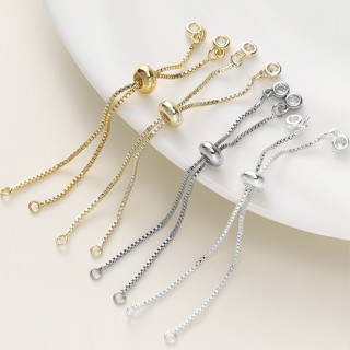 St.kunkka 14K 18K  สร้อยข้อมือปรับสี  ทอง  ประดับเพทาย ยาว 1…