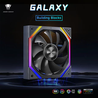 Jungle Leopard Galaxy ARGB Building Blocks พัดลม 120 มม.3 IN 1 สีดํา/สีขาวไร้สาย Splicing 5V 3PIN ARGB Mobo Sync 4PIN PWM Double CD รูปแบบ