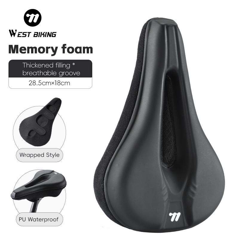 WEST BIKING จักรยานอานปกกลวงระบายอากาศจักรยานที่นั่งปกกันน้ําถนนจักรยานเสือภูเขาปลอกหมอนอิงขี่จักรยานอุปกรณ์เสริม