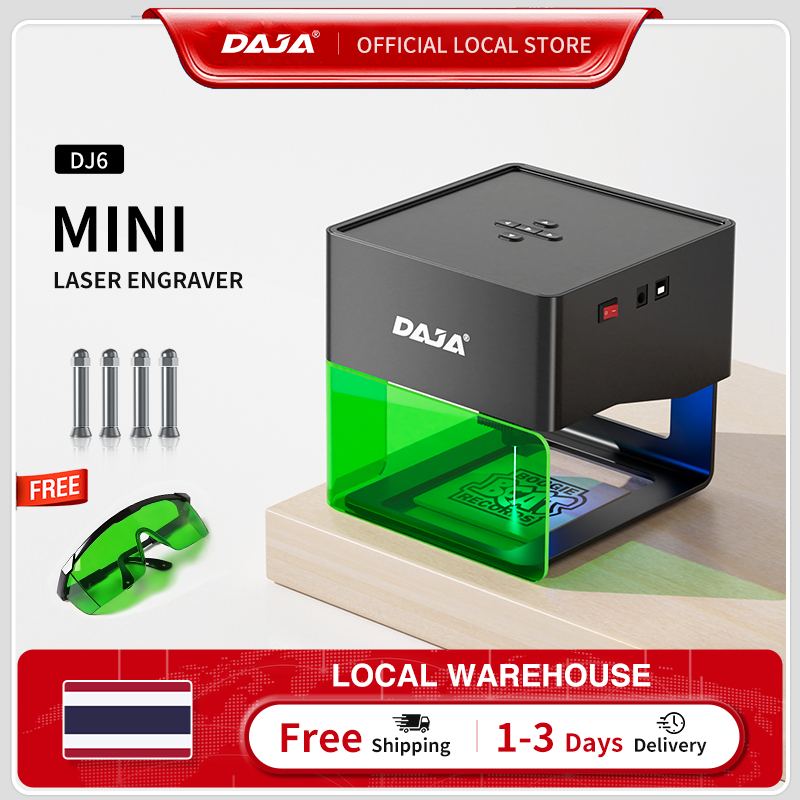 DAJA DJ6 เครื่องแกะสลักเลเซอร์ ปากกาแกะสลัก หนัง โลหะ แบบพกพา สําหรับแท็กสุนัข ของขวัญ DIY