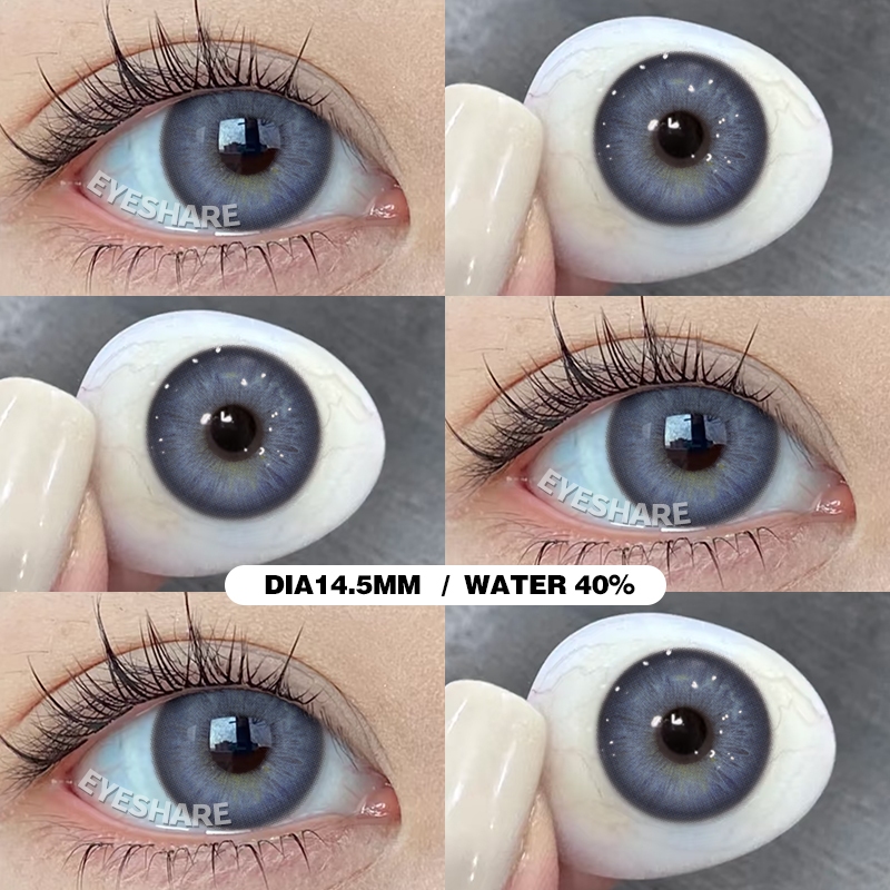Eyeshare Big Eyes คอนแทคเลนส์สี 2 ชิ้นเลนส์สีฟ้าเลนส์สีเทาเลนส์สีน้ําตาลรายปี Baeuty นักเรียน