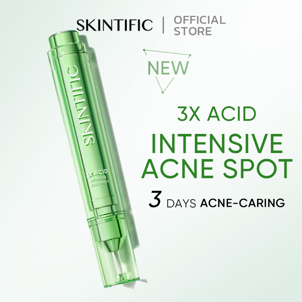 【New】SKINTIFIC 3X ACID INTENSIVE ACNE SPOT ดูแลสิวอย่างตรงจุดใน 3 วัน บรรเทารอยแ