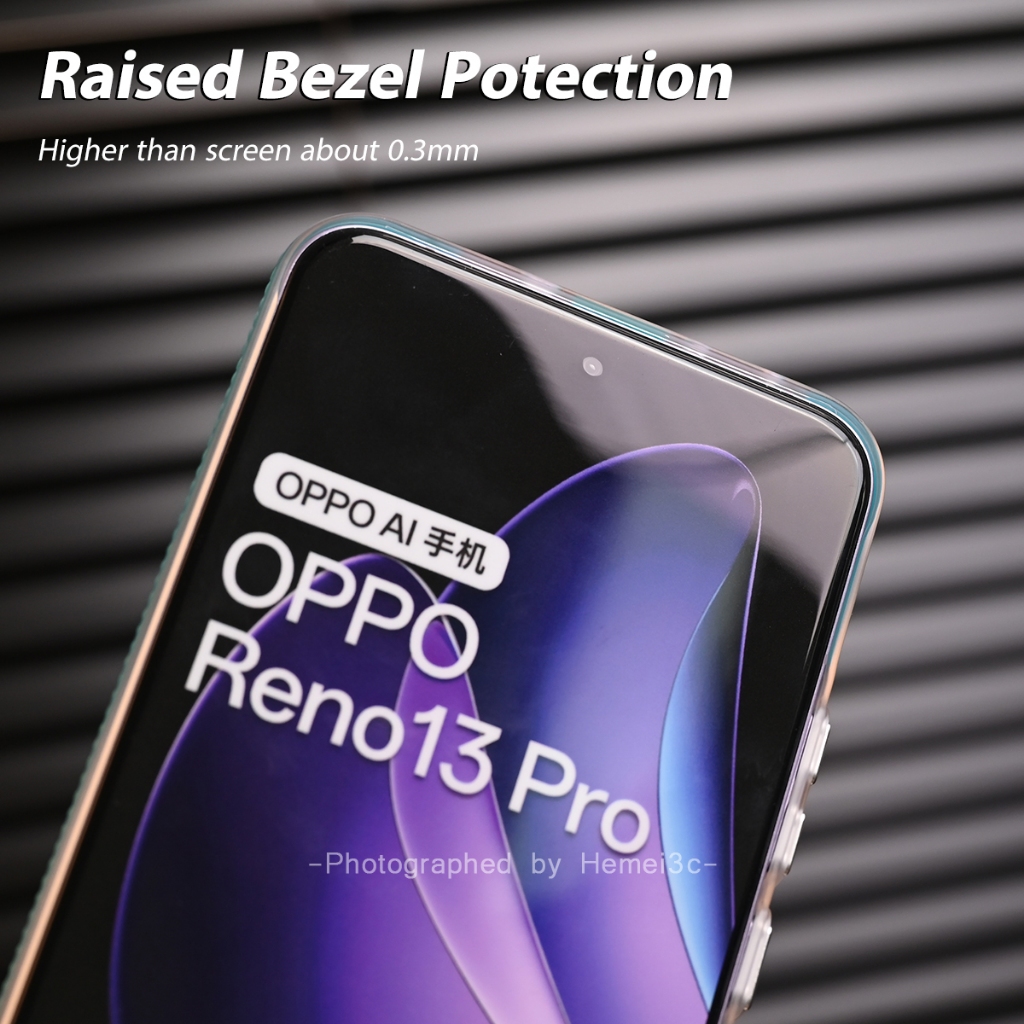 สําหรับ OPPO Reno 13 Pro 5G ปลอกไม่มีสีเหลืองพลาสติกแข็งโปร่งแสงเคสโทรศัพท์กันลื่นฝาครอบ