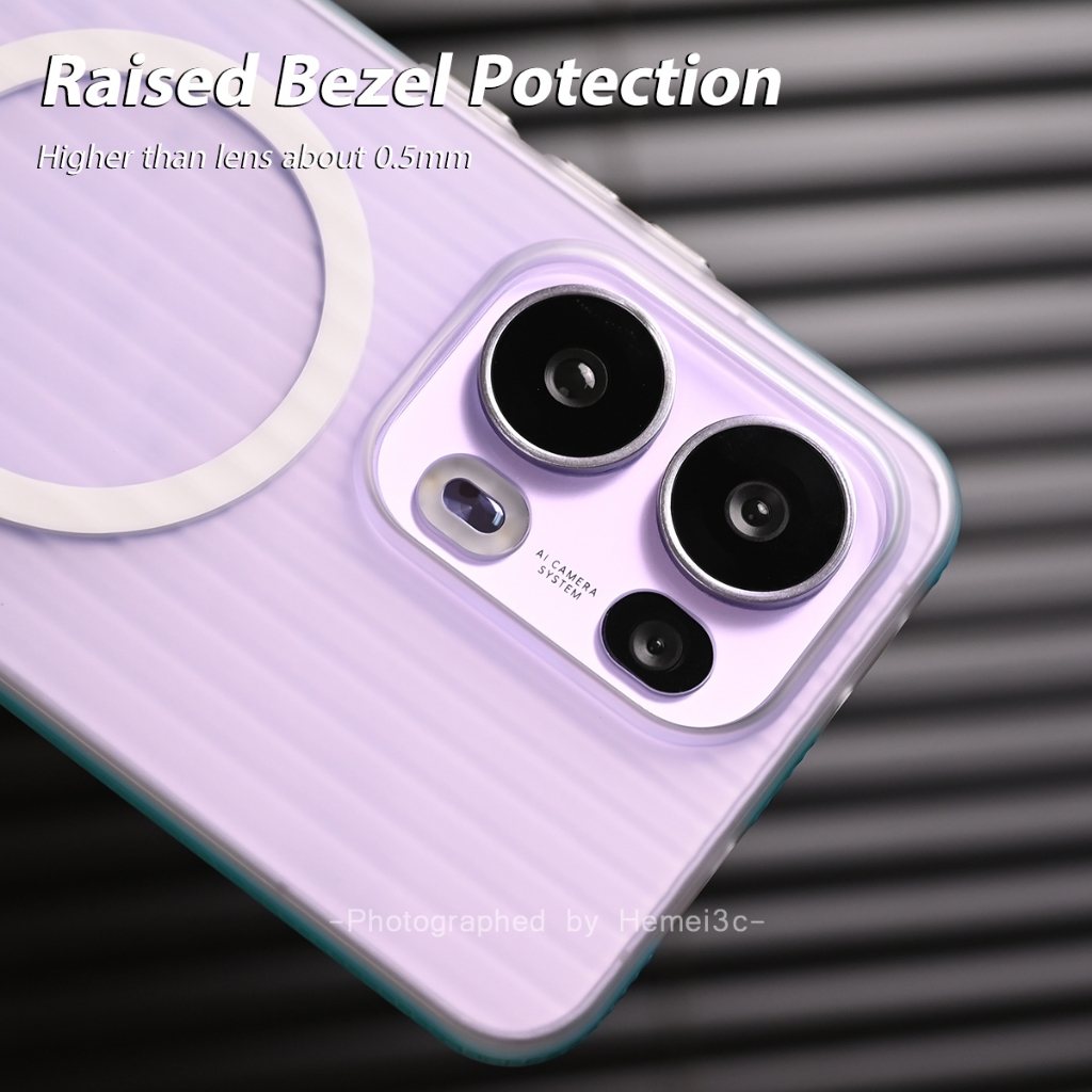 สําหรับ OPPO Reno 13 Pro 5G ปลอกไม่มีสีเหลืองพลาสติกแข็งโปร่งแสงเคสโทรศัพท์กันลื่นฝาครอบ
