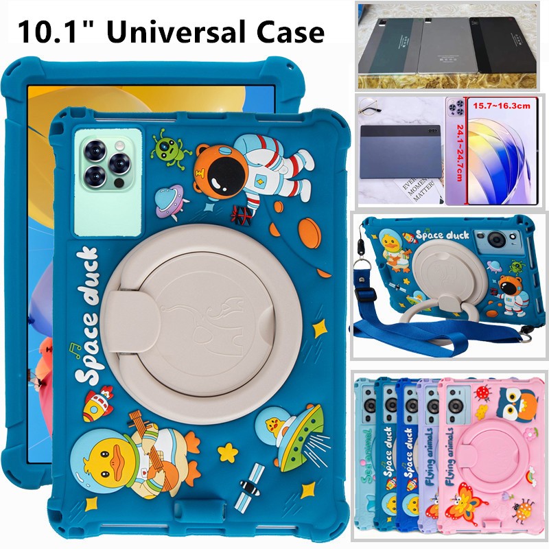 for 10 10.1 inch Android Tablet PC Case 360 Degree Cartoon Shockproof Soft Silicone Protective Stand