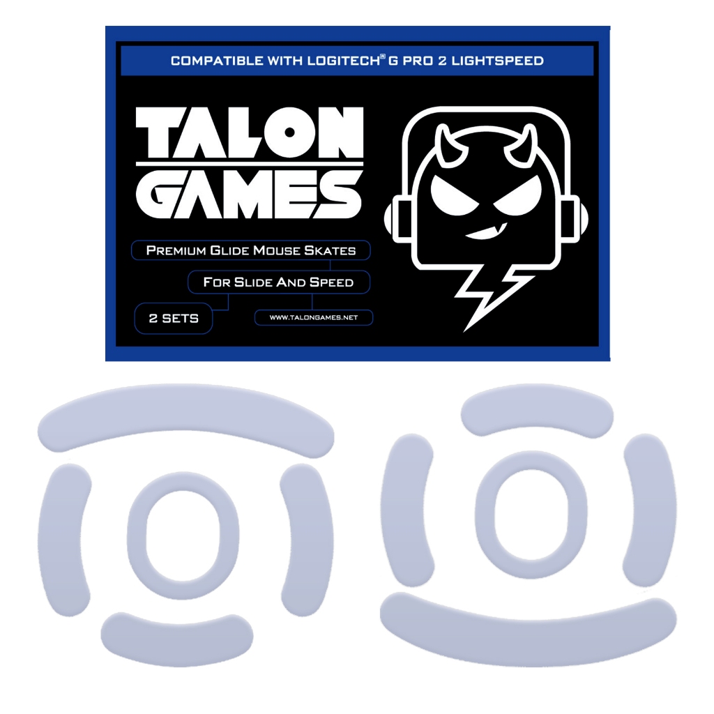 TALONGAMES Rounded Curved Edges Light Grey Mouse Feet Skates Pads สําหรับ Logitech G PRO 2 LIGHTSPEE