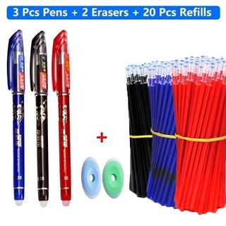 25 Pcs Erasable Gel Pen Set School With Refills Waterproof Gel Ink Stationery Writing Supplies Office Student