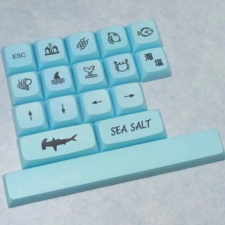 17 ชิ้น XDA Keycap นมน้ําผึ้ง Keycap ระเหิด PBT Keycap สําหรับคีย์บอร์ดแบบกลไก