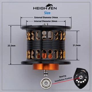 Heighten Baitcasting Shallow Spool Special สําหรับ Daiwa Steez Zillion Ryoga Morethan Reel