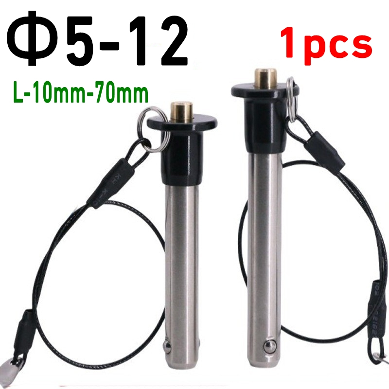 1pcs M5 M6 M8 M9 M10 M12 ปุ่มสแตนเลสจับ Stepped Ball ล็อค Quick Release Pin แหวนปรับ