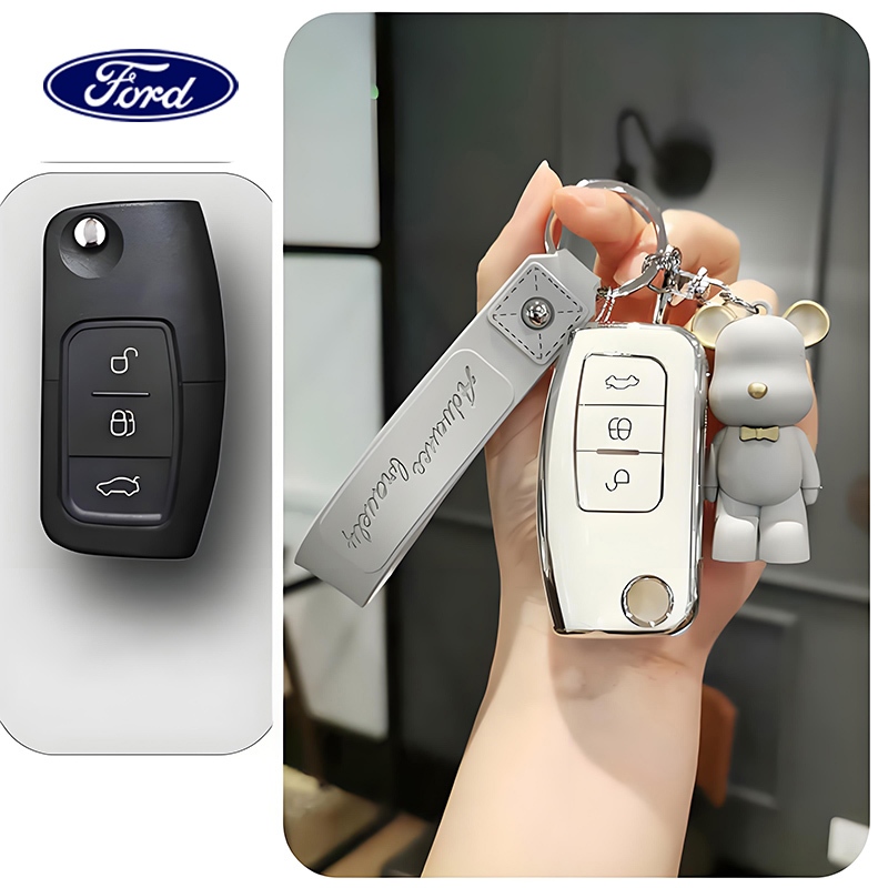 Ford Ecosport กุญแจรถ Ford Focus ฝาครอบกุญแจสําหรับ Ford Fiesta/Focus 2008-2011/Ecosport