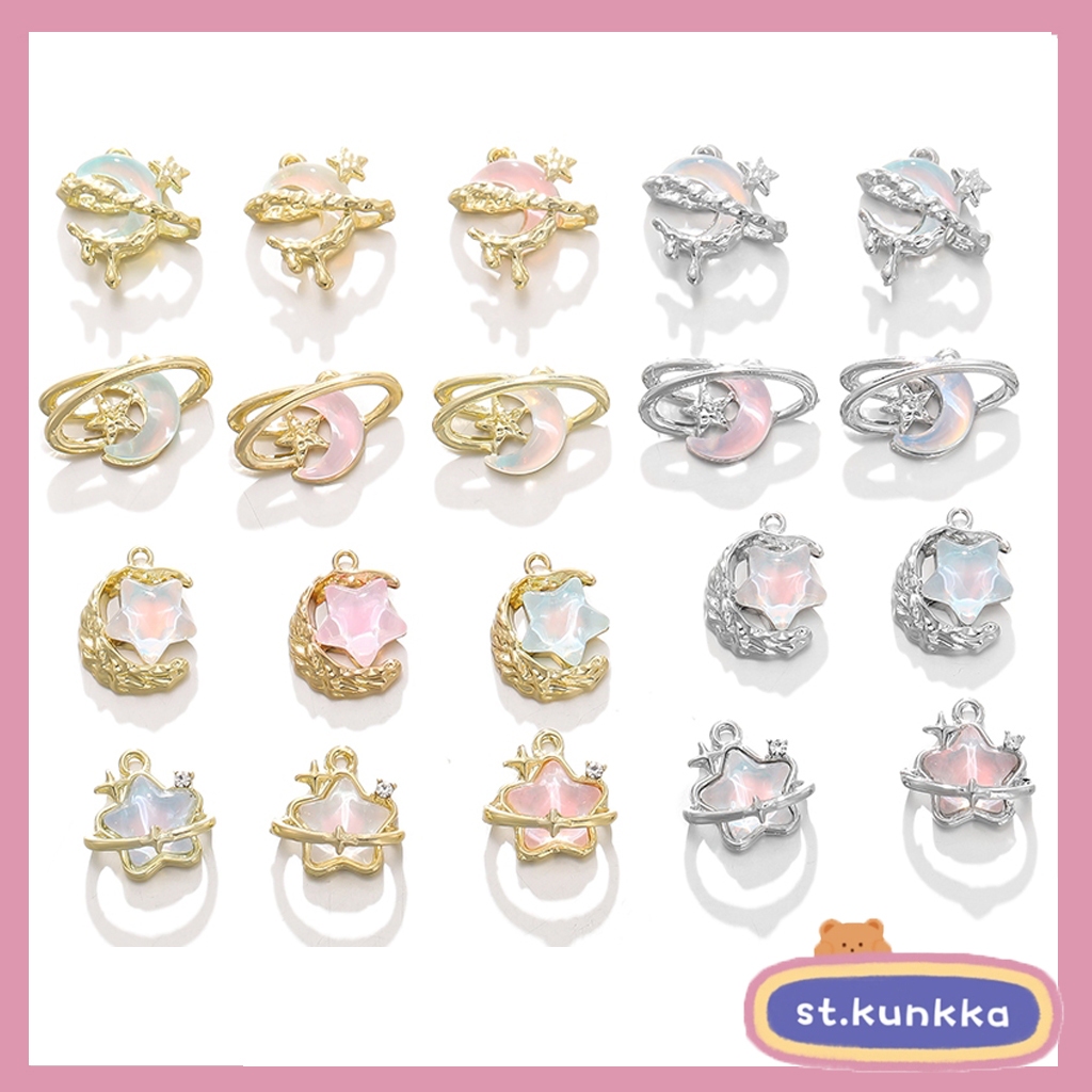St.kunkka นแฟนตาซีสาวโลหะผสม Dot เพชร Star Moon จี ้ อุปกรณ ์ เสริม DIY สร ้ อยข ้ อมือสร ้ อยคอต ่ างหูเครื ่ องประดับจี ้ วัสดุ