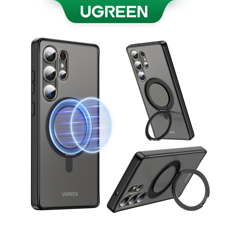 Ugreen Phone Protect Case สําหรับ Samsung S25 Ultra 360° แม่เหล็กหมุนได้สําหรับชาร์จไร้สายพร้อมตัวยึ