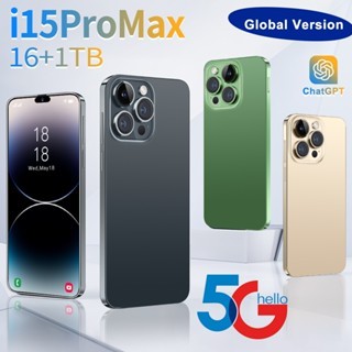 Global version I15 Pro Max สมาร์ทโฟน 16GB+1TB สมาร์ทโฟน Android 6.8 นิ้ว