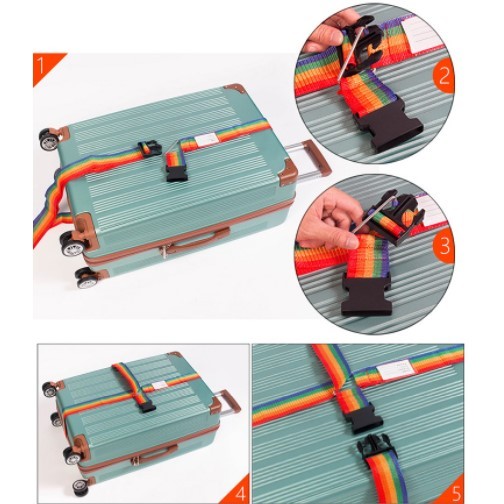 สายคล้องกระเป๋าเดินทางกับ มีหลายสีให้เลือก วัสดุหนา แข็งแรงขึ้น สัมภาระมีความปลอดภัยมากขึ้น