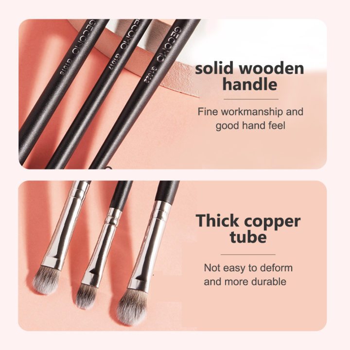 เจคอมโอ 1ชิ้นแปรงแต่งหน้าสําหรับอายไลเนอร์อายแชโดว์แปรงอายแชโดว์ที่แม่นยําคุณภาพสูงนุ่ม - รูปที่ 5