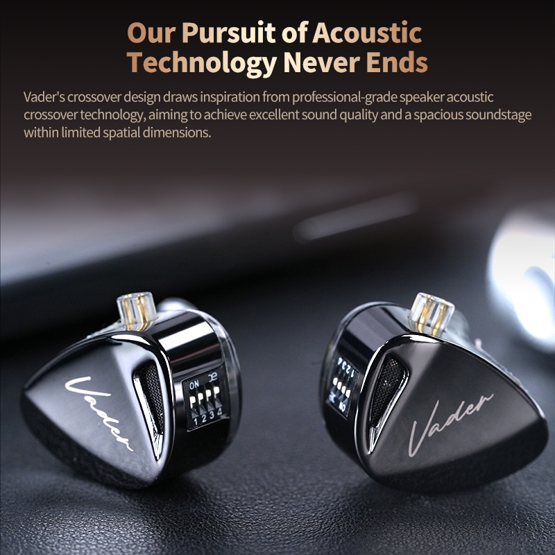 KZ Vader หูฟังปรับแต่ง Tunning Switch Hi-Fi Audio IEMs In Ear Monitor หูฟัง Zobel การออกแบบวงจรเครือข่ายชุดหูฟัง