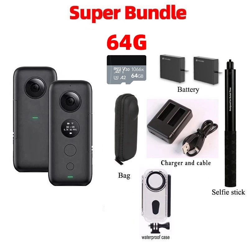 มือสอง กล้องแอคชั่นพาโนรามา ป้องกันการสั่นสะเทือน สําหรับ Insta360 One X vlog Video มือสอง กล้อง Used thumbnail 5