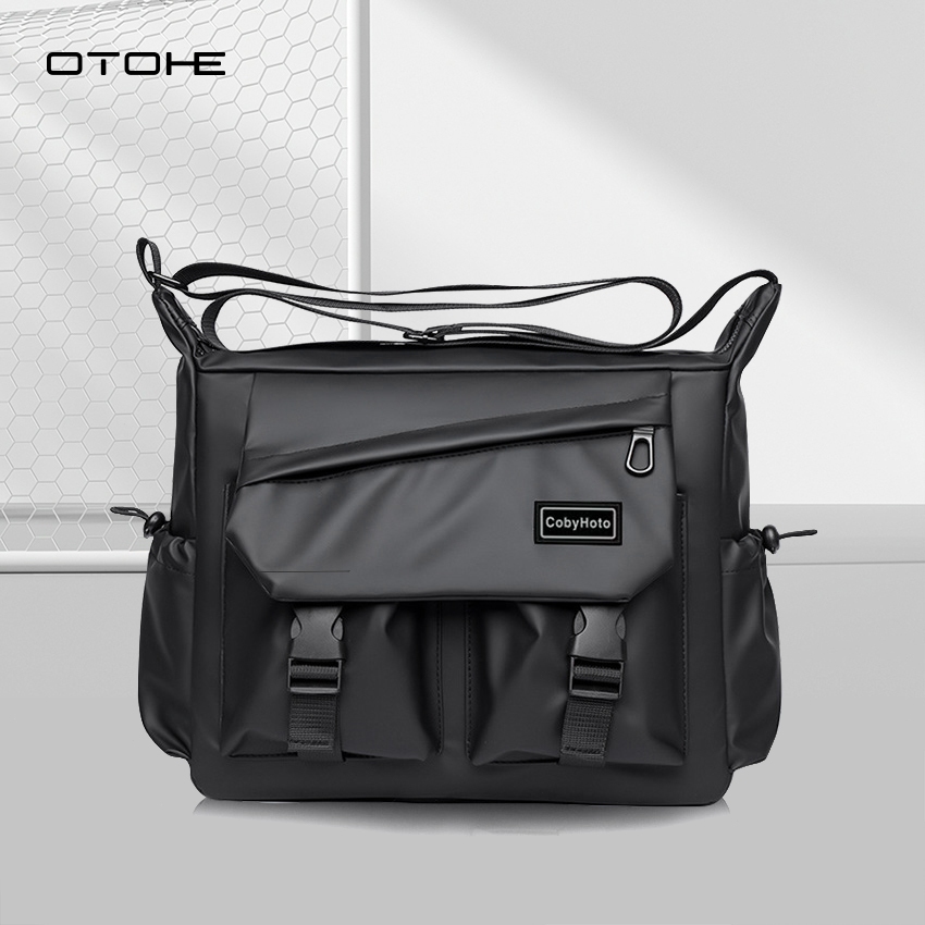 OTOHE กระเป๋าสะพายไหล่ผู้ชายแฟชั่น Unisex Cross Body กระเป๋าหลายกระเป๋าออกแบบกันน้ําน้ําหนักเบา Casual Sport Street กระเป๋า