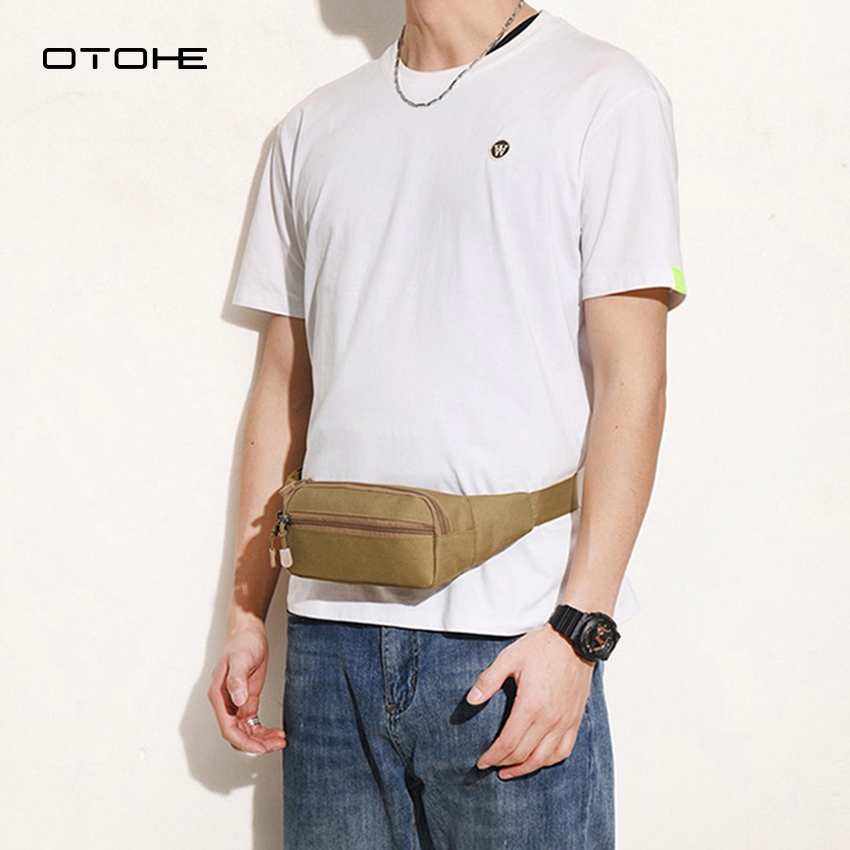 OTOHE กีฬาเอวกระเป๋าแฟชั่นผู้ชายกระเป๋าผู้ชายกระเป๋าหน้าอกกระเป๋าสะพายกระเป๋ากีฬา
