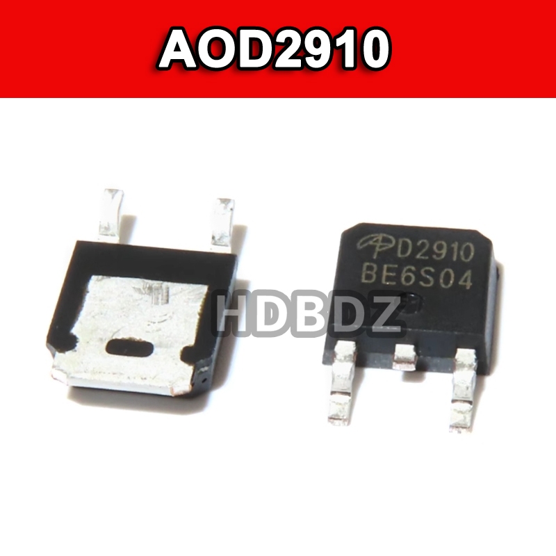5~10PCS AOD2910 TO-252  D2910 31A 100V Nchannel MOS  IC SMD