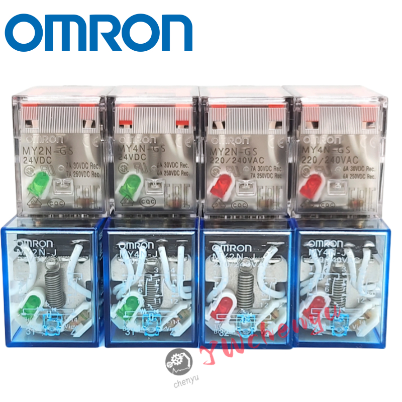OMRON รีเลย์ระดับกลางขนาดเล็ก MY2N-J MY3N-J MY4N-J LY2N-J LY3N-J LY4N-J MY4N-GS MY2N-GS