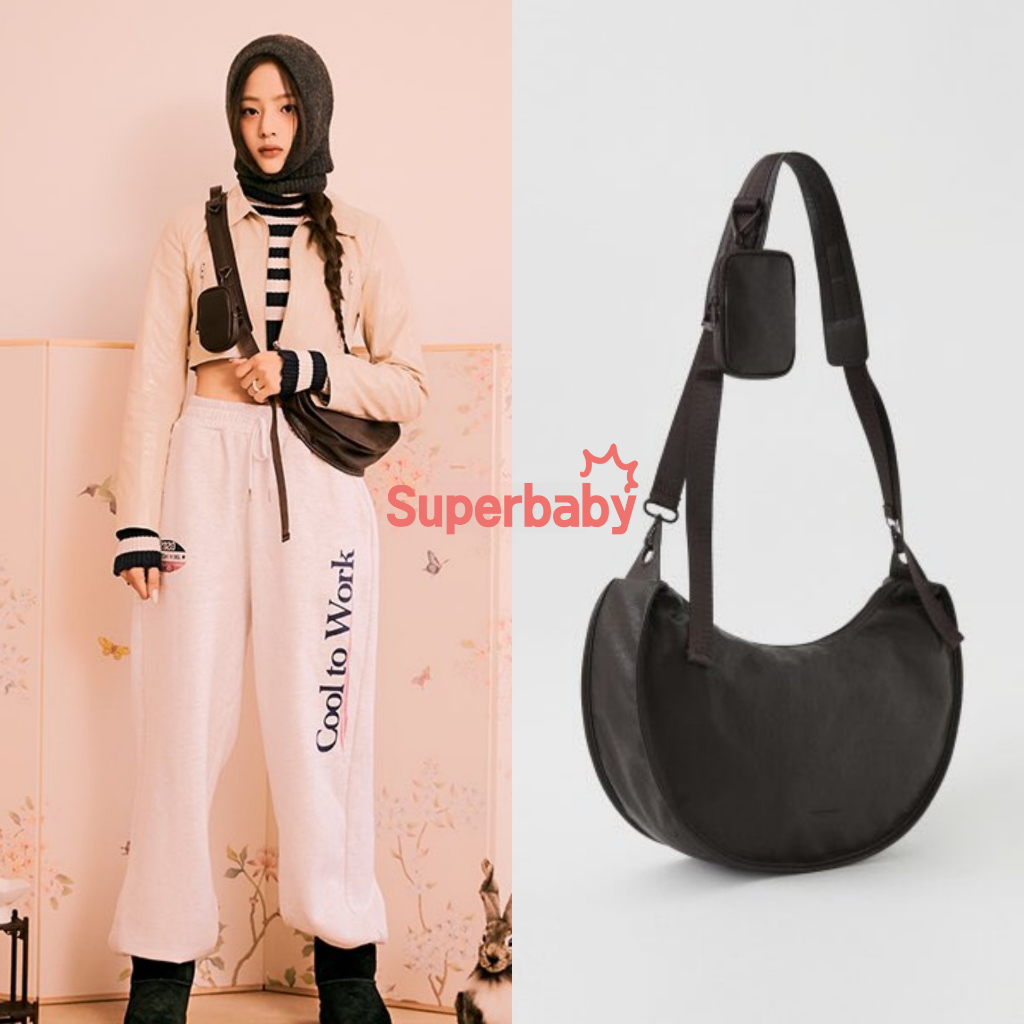 Superbaby รุ่นอินเทรนด์สีทึบความจุขนาดใหญ่กระเป๋าใช้งานได้จริงชั้นพร็อพหนังนิ่ม PU กระเป๋าโท้ทเรียบง่ายแมทช์ลุคง่ายกระเป๋าสะพายไหล่สะพายข้าง