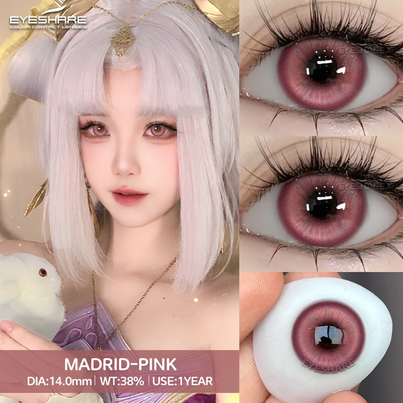 SparkleGirl คอนแทคเลนส์สีชมพูสีแดงสีฟ้าสีม่วงสีคอนแทคเลนส์คอสเพลย์อะนิเมะตา14.0มม