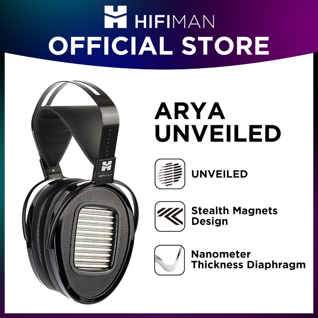 Hifiman Arya หูฟังแม่เหล็กแบบครอบหูแบบเปิดหูขนาดเต็มพร้อมแม่เหล็ก Stealth สําหรับ Audiophiles, Home 