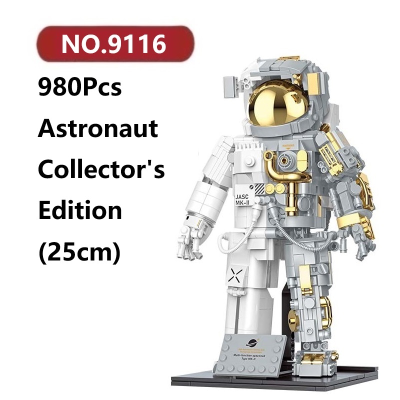 ✨นักบินอวกาศรุ่นนักสะสม (25cm) เข้ากันได้ตัวต่อเลโก้ 980ชิ้น JAKI Space โมเดลประกอบแล้ว ราคาถูก Shopee Lazada