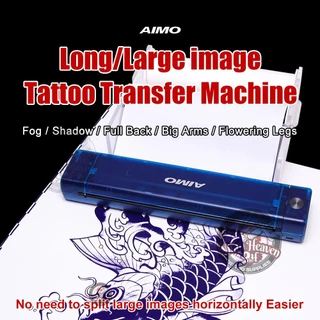 Aimo T08F Blue Tattoo Transfer เครื่องพิมพ์ใหม่ไร้สายภาพความร้อนลายฉลุเครื่องถ่ายเอกสารเหมาะสําหรับ A4 กว้างกระดาษสําเนา