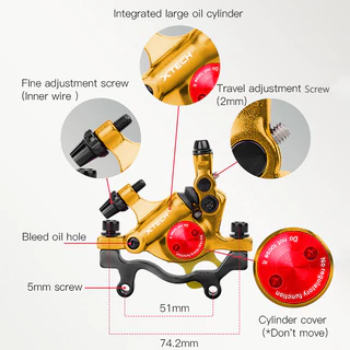 ZOOM XTECH HB100 MTB สายไฮดรอลิกดึงดิสก์เบรกชุด 160 มม.จักรยานพับลวดดึงจักรยานเสือภูเขาสกู๊ตเตอร์อุปกรณ์เสริม