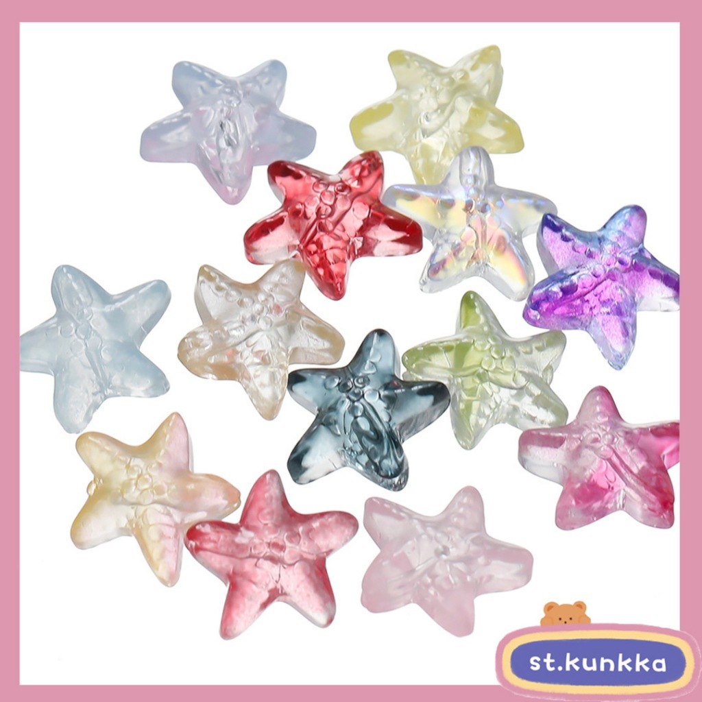 St.kunkka 10 ชิ้นลูกปัดอะคริลิคปลาดาวลูกปัด DIY สร้อยข้อมือสร้อยคอทำ
