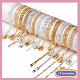 St.kunkka 1 ชิ้นสร้อยคอโลหะผสมจี้ง่ายโซ่ DIY สำหรับผู้ชายและผู้หญิง สร้อยคอโซ่งู