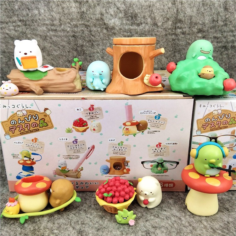 6 ชิ้น/เซ็ตอะนิเมะ Sumikkogurashi รูป Elf มุม Creature เห็ด Stump ปากการุ่น Q PVC ตัวเลขการกระทําตุ๊กตาของเล่น