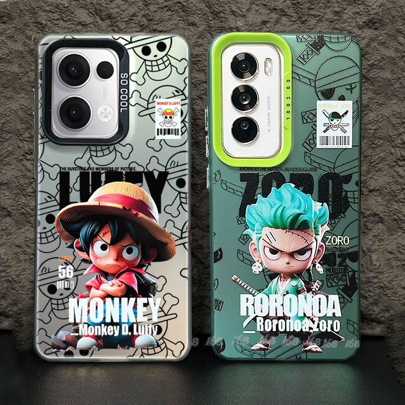 เคส OPPO Reno 13 12 5G เคส OPPO Reno 13 12 Pro 5G เคสกันกระแทก ลูฟี่ โซโร วันพีช อะนิเมะ เคลือบด้าน เคสโทรศัพท์แข็ง