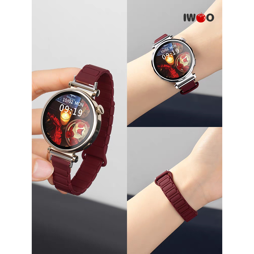 Slim Magnetic Loop สําหรับ Huawei GT6/GT5/GT5 pro/GT4 41 มม./Garmin Venu3S/2S สุภาพสตรีเปลี่ยนสายคล้อง
