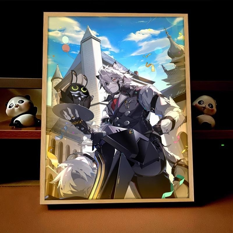 Von Lycaon Zenless Zone Zero Creative Lighting Painting Night light usb Art บรรยากาศภาพวาดส่องสว่างภ