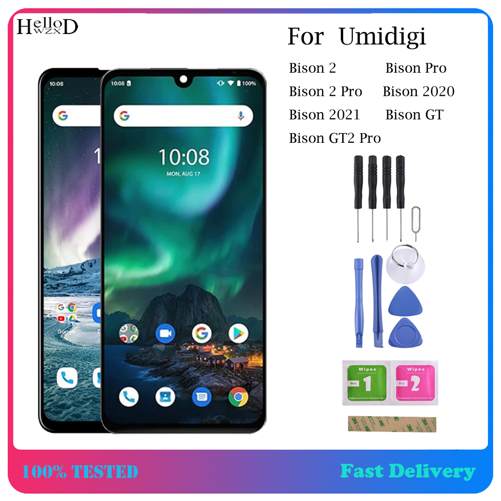 ทดสอบ 100% จอแสดงผล LCD สําหรับ Umidigi A15T Bison 2020 2021Bison 2 Bison 2 Pro Bison GT2 Bison GT2 